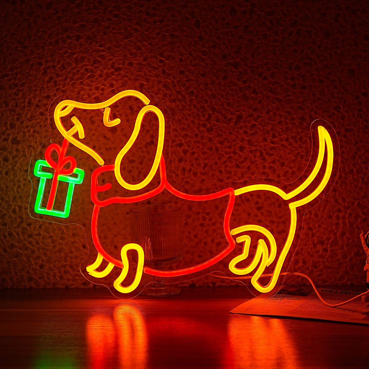 Bedroom Lighting Decor Ideas - USB-dimmbares Dackel-Neonschild, LED-Licht für Zuhause, Bar,