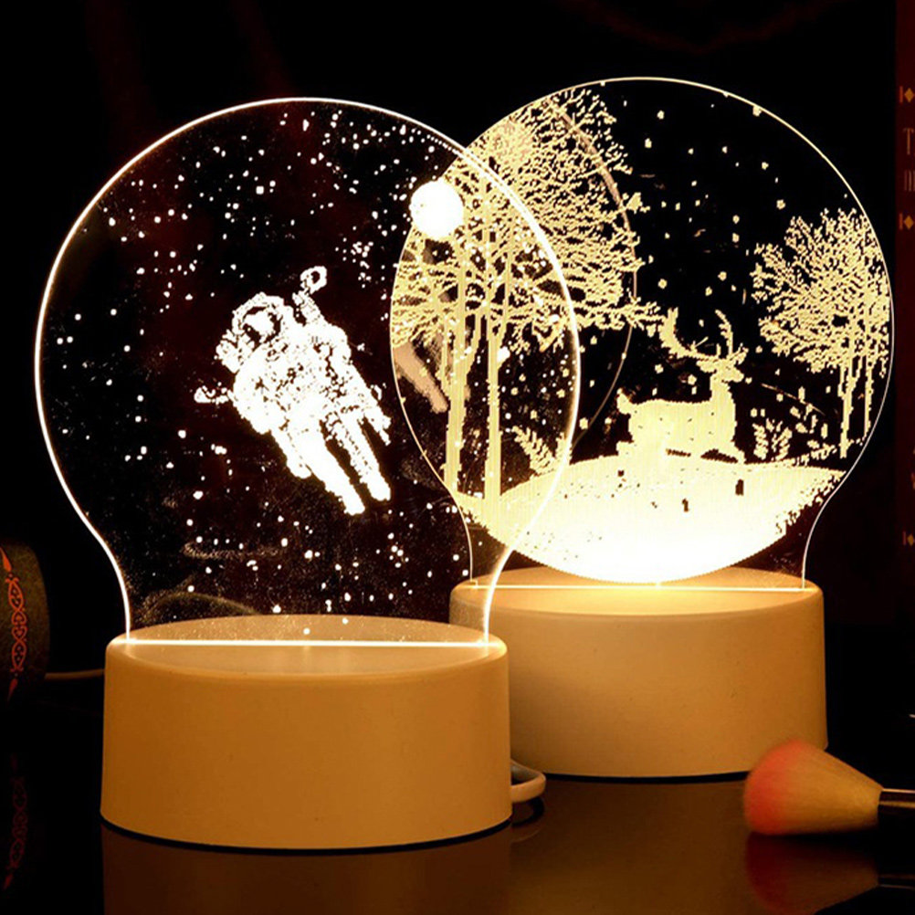 Bedroom Lighting Decor Ideas - 5 Stück Runde Acryl-LED-Lampenplatten, Schicke Dekorative
