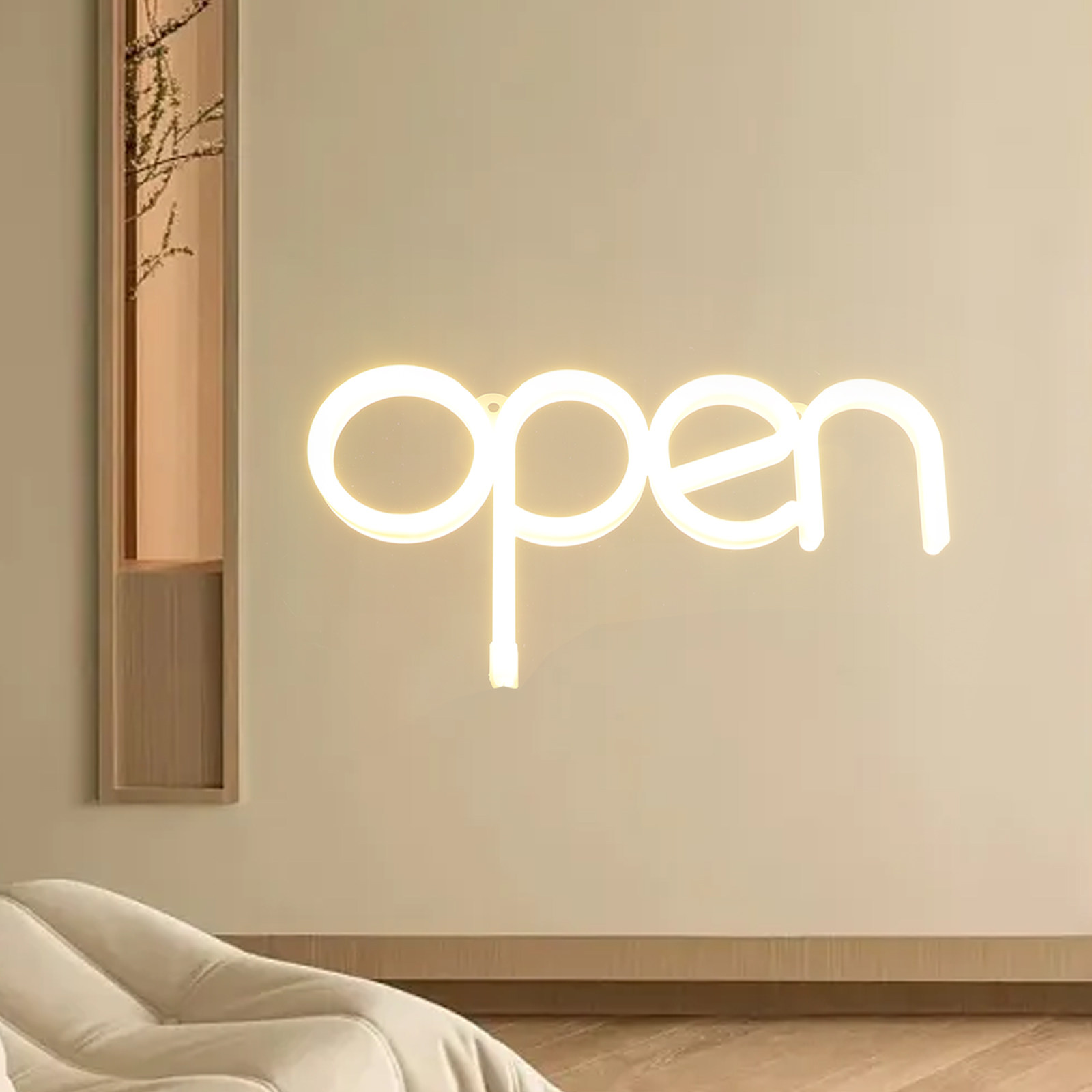 Bedroom Lighting Decor Ideas - LED Neon Open-Schild Elegantes Ambiente-Licht Dekoration