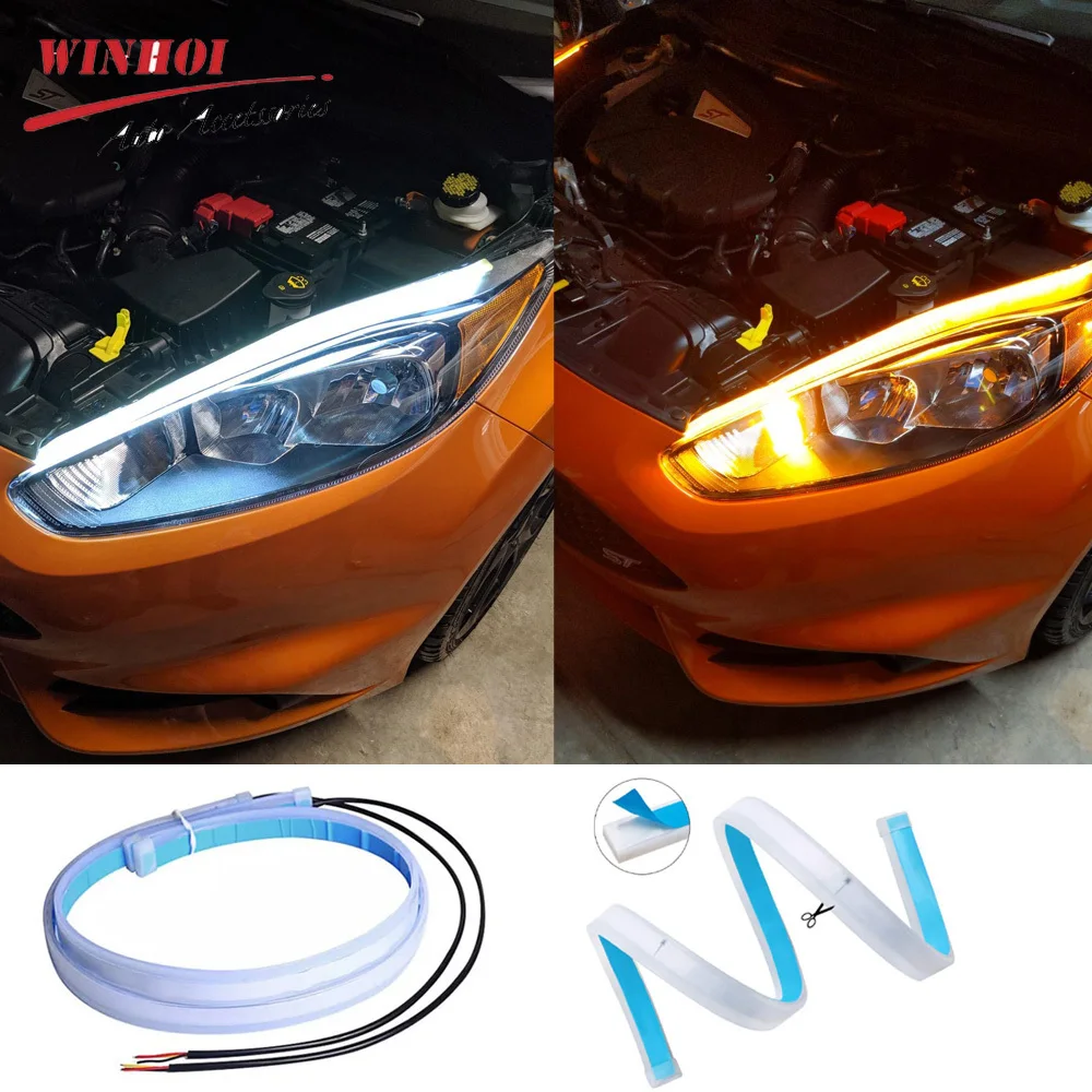 Ambient Led Strip - 2PCS Auto LED DRL Tagfahrlicht Flexible