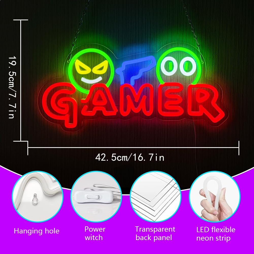 Gamer Neon-Schild LED-Wandleuc – Lighting Decor Wedding Bewertung und Preis
