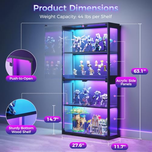 Vitrine mit Glastüren & RGB-LE – Lighting & Home Decor Studio Bewertung und Preis