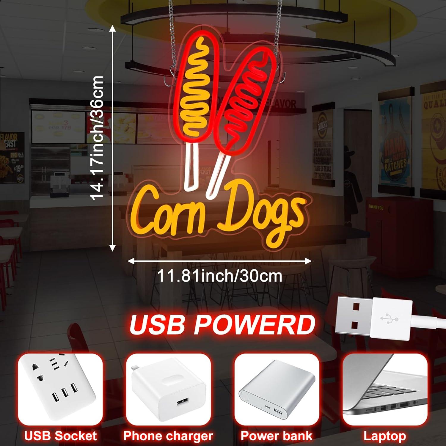 Corn Dog Neon-Schild Snack USB – Lighting Decor Wedding Bewertung und Preis