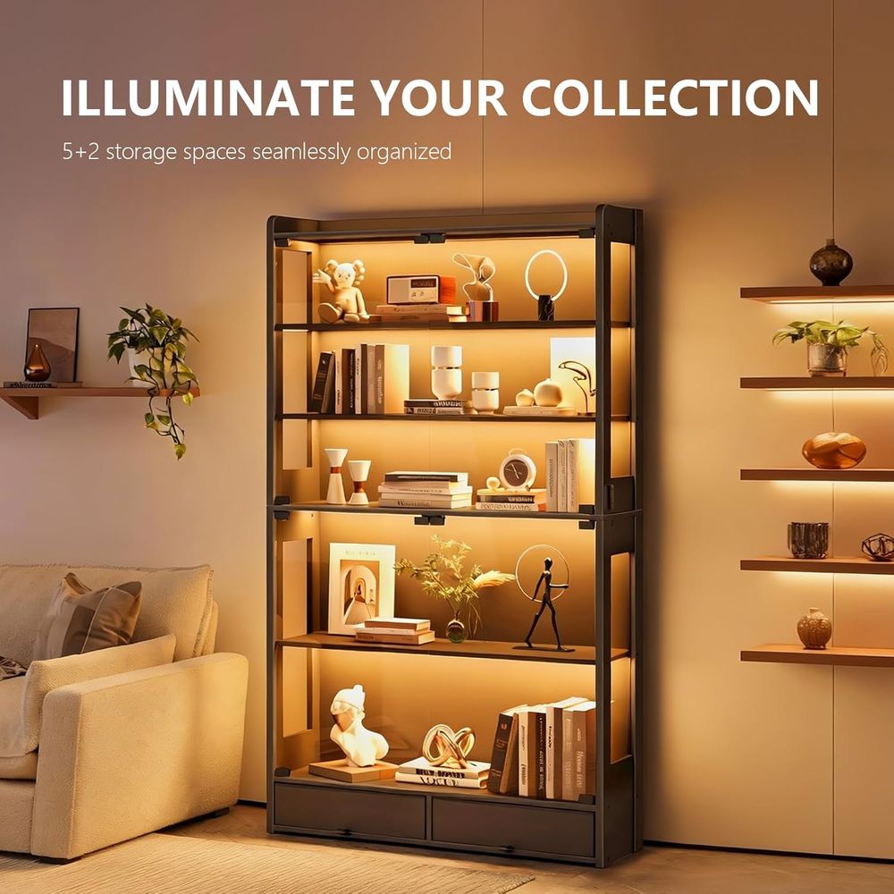 69 Zoll Hoher Schwarzer LED-Be – Lighting & Home Decor Studio Bewertung und Preis
