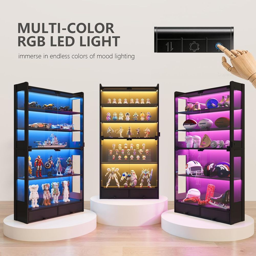 69 Zoll Hoher Schwarzer LED-Be – Lighting & Home Decor Studio Bewertung und Preis